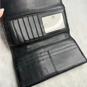 COACH Black Signature Canvas Wallet thumbnail 4