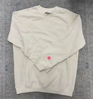 Glossier Limited Edition LA Cream Embroidered Crewneck thumbnail 1