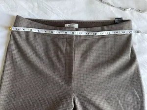 Aritzia Babaton Atelier Beige Brown Houndstooth Pattern Dress Pants Office US 12 thumbnail 9