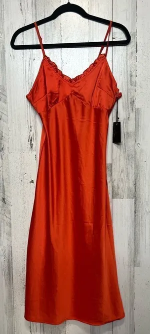 Midi orange dress Orange thumbnail 1