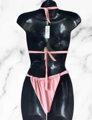 Pink two piece swimsuit thumbnail 4