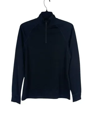 Mountain Warehouse Extreme US 2 Black Merino Wool Blend Quarter Zip Base Layer thumbnail 1