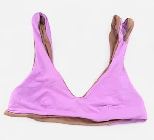 L*space pink brown swirl retro print tie vneck bikini set Size small large thumbnail 7