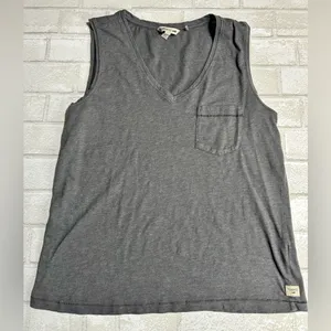 Toad&Co Woman’s Charcoal Sleeveless Casual Layer Top Size Medium Gray thumbnail 2