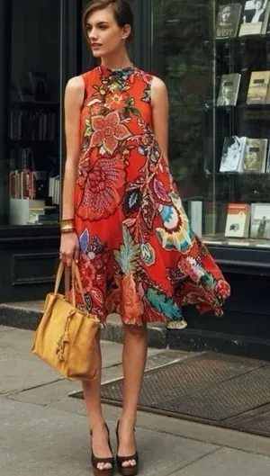 Anthropologie Maeve Larkhill Silk Trapeze Swing Dress S thumbnail 1