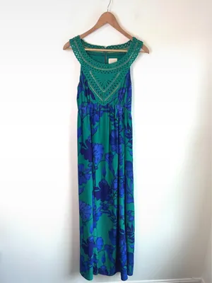 Anthropologie Edme & Esyllte Floral Chiffon garden Maxi Dress‎ | Size 6 thumbnail 4