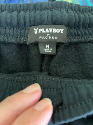 PLAYBOY by PacSun Black Sweatpants Shorts thumbnail 2