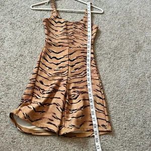 WeWoreWhat Womens Tiger‎ Print Scoop Neck Sleeveless Romper Brown Black thumbnail 8