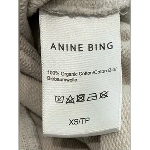 ANINE BING Muse Tiger Crewneck Oversized Sweatshirt - Stone Tan Size XS thumbnail 5