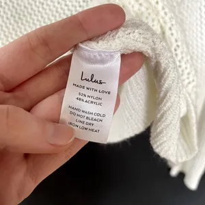 Lulus Sheer Knit V-Neck‎ Sweater Size M White Women Relaxed Nylon Blend thumbnail 5