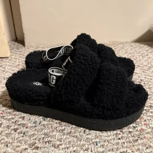 UGG Oh Fluffita Slide Slingback Black- Size 10 thumbnail 2