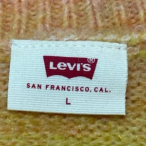 Levi's Cloud Orange Yellow Gradient Crewneck Oversized Sweatshirt Sweater Top L thumbnail 4