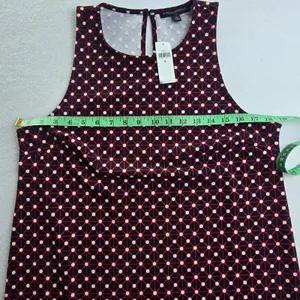 Banana Republic NWT Womens‎ Navy Red Geometric Sleeveless Shift Dress Medium thumbnail 6