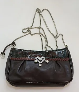 Brighton Brown Heart Accent Chain-Handle Shoulder Bag thumbnail 1
