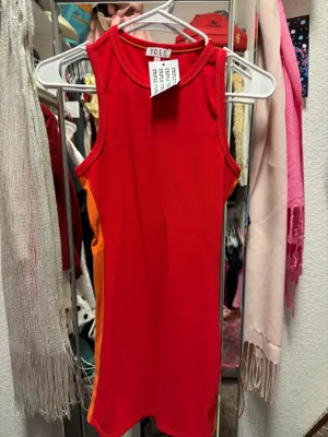 Triple threads dress Red thumbnail 1
