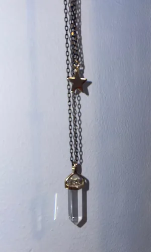 Crystal And Star Necklace thumbnail 1