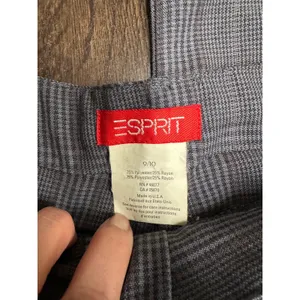 Vintage 90s ESPRIT High-Waisted Plaid Wide Leg Trousers -‎ Made in USA thumbnail 4