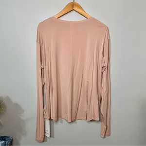 Lululemon Modal Relaxed Fit Long Sleeve Shirt Misty Shell Size 12 NWT thumbnail 6