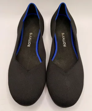 Rothy's The Flat Black Solid Round Toe Knit Ballet Flats Womens Size 10.5 thumbnail 1