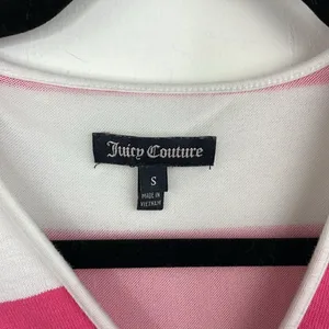 Y2K Juicy Couture Passion Pink/White Stripe Hibiscus Embroidered Dress Small thumbnail 8