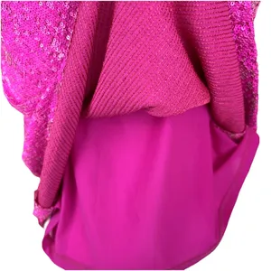 Generation Love Women’s Size M Soft Cami Top Sequin Hot Pink Barbie Coquette Fairy Cowl Neck thumbnail 3
