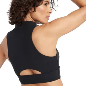 NWT All In Motion Light Support High-Neck Crop Sports Bra 89809232 Black XS thumbnail 5