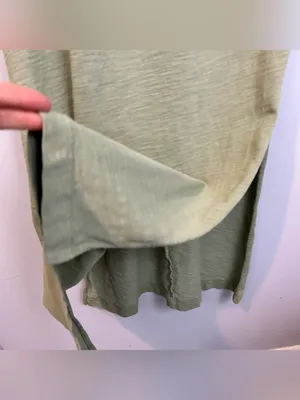 Nation LTD Lavi Tie Front Sage Green Cotton Maxi T-Shirt Dress Size XS thumbnail 10