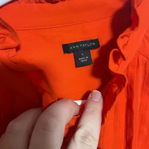 Ann Taylor Vibrant Orange Sleeveless Blouse thumbnail 2