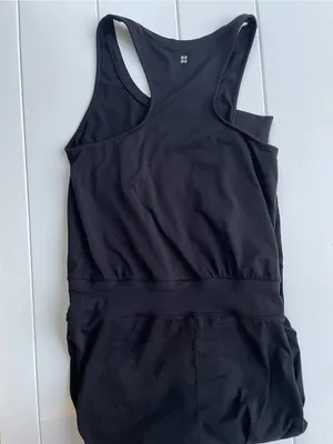 Sweaty Betty Jumpsuit Black Yoga One Piece, Size M, EUC thumbnail 6
