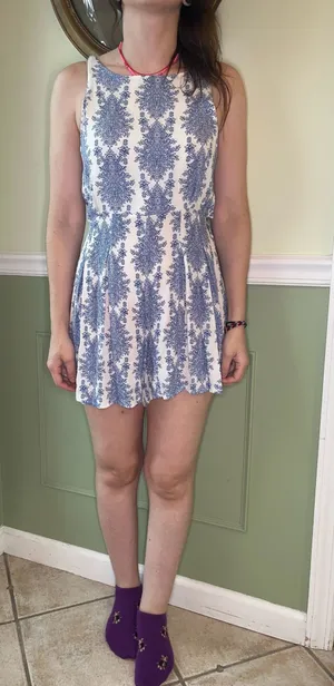 Amazon printed romper Blue thumbnail 1
