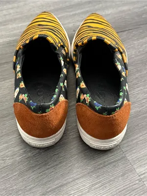 Coach C103 Tiger Print Floral Pointed Toe Slip On Sneakers 6.5 thumbnail 3