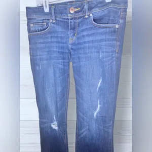AMERICAN EAGLE Women’s Distressed Slim Bootcut Fit & Flare Jeans thumbnail 3