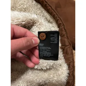H&M Divided Brown Utility Parka Jacket Faux Shearling Lined Hooded Women Size 6 thumbnail 5