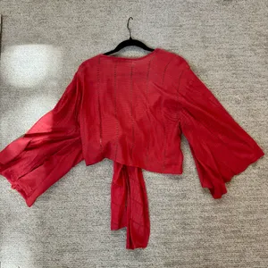Lulus Rust Red Tie-Front Top thumbnail 6