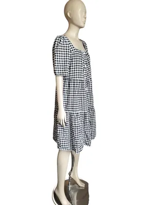 BeachLunchLounge Black and White Gingham Dress thumbnail 4