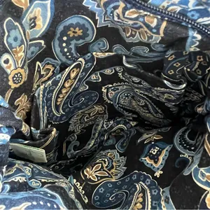 Vera Bradley Deep Night Paisley Blue Beige Crossbody Bag Purse thumbnail 7