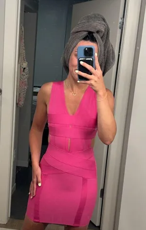 Pink Mini Dress Size XS thumbnail 1