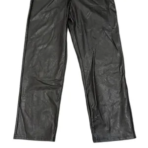 NWT Evereve‎ Commando Faux Leather Paperbag Pants Black Belted Edgy Size XS thumbnail 5