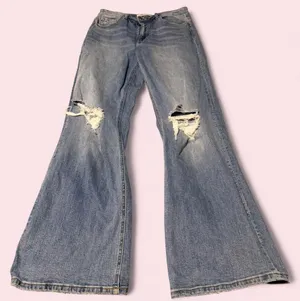 Vervet Flying Monkey Light Blue Distressed Flare Jeans thumbnail 1