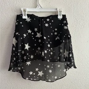 Lovers + Friends Star Print Flowy Silhouette Sheer Hem Strapless Top XS thumbnail 4