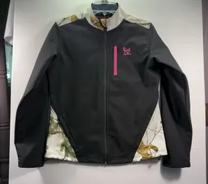 NEW Women's Bushmaster Black White‎ Camo Pro Hunter Softshell Jacket Small thumbnail 1