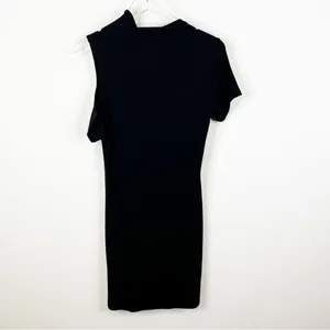 NWT LNA‎ Zuki Rib Knit Mini Dress Women's Size M Black Going Out thumbnail 4