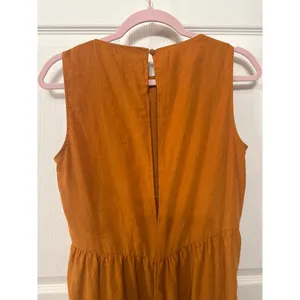 ASOS Minimal Jumpsuit with Ruching Detail and Keyhole Back in Mustard, 2 thumbnail 8