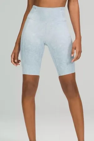 Lululemon Fast and Free HR Short 10" City Grit White Blue Fog thumbnail 1
