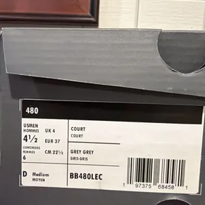 New Balance 480 Castlerock Raincloud Grey Sneakers BB480LEC Womens Size 6 NEW thumbnail 9