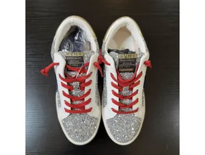 Size 6.5 Women’s Vintage Havana Silver Glitter Gray Star Red Laces Sneakers thumbnail 7