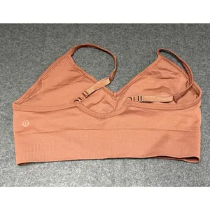 Lululemon Women's Ebb To Street Athletic Work Out Sports Bra‎ Rust Brown 10 thumbnail 2