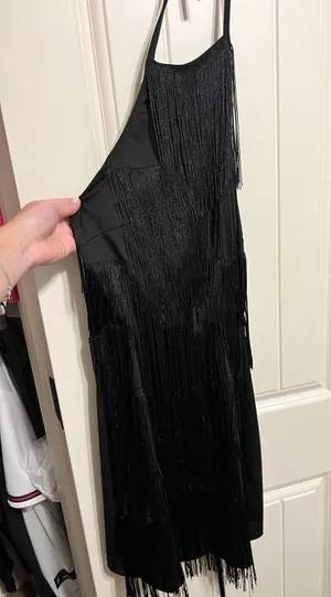 Fringe Flapper Dress Black Size L thumbnail 2