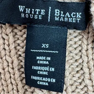White House | Black Market Boho Multi Knit Sleeveless‎ Slouchy Sweater Vest Tan XS thumbnail 10