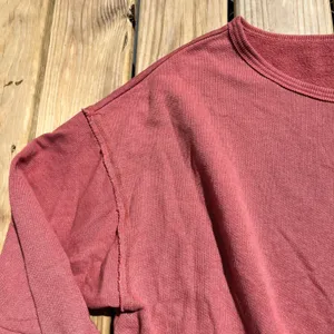 American Eagle Sweatshirt Lightweight Crew Neck Cropped Terracotta Red Orange XL thumbnail 3